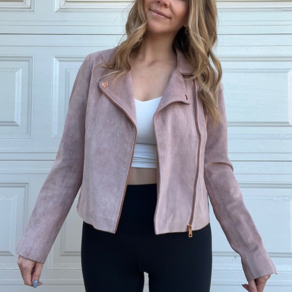 KENDALL & KYLIE GENUINE SUEDE LEATHER JACKET -PINK, SMALL, NWOT - Picture 5 of 8